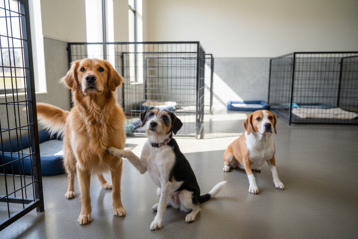 support shelter dogs. No people, no text on the image